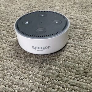 Amazon Echo Dot in Black and White